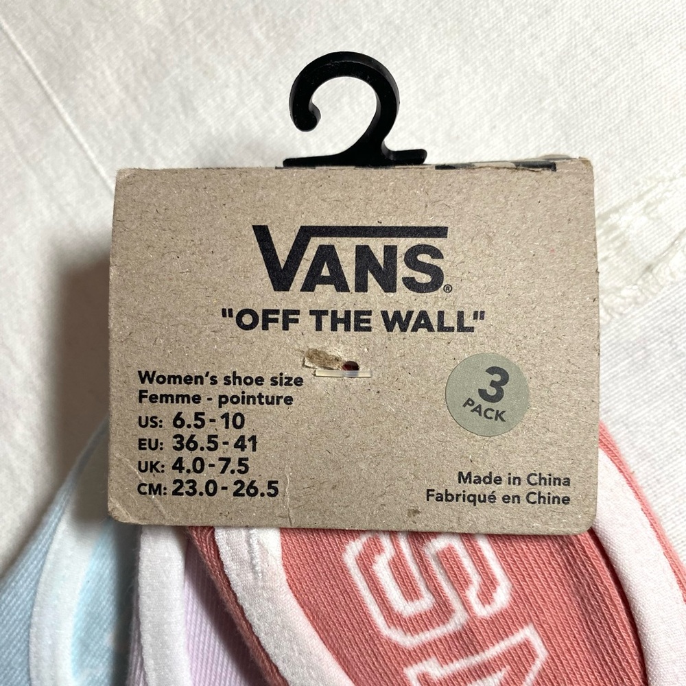 Vans Women's No-Show Sock Set - Light Blue, Lavender, Coral - Picture 4 of 4